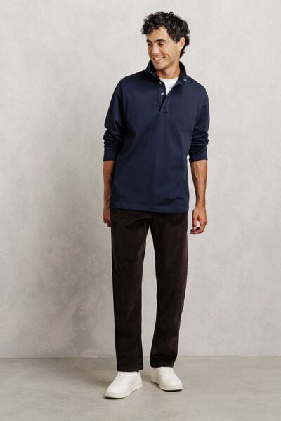 Pantalon chino straight en velours