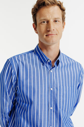 Gestreept hemd in katoen