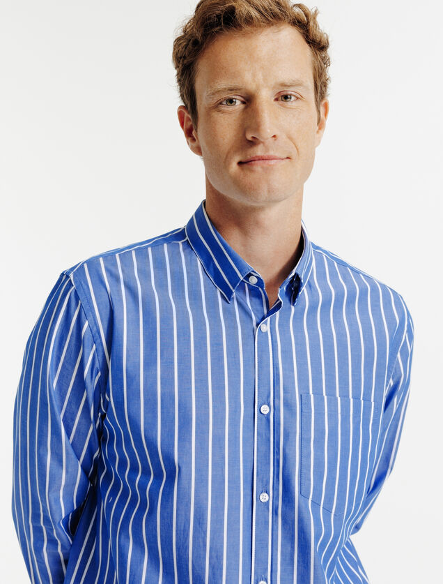 Chemise en coton ray&eacute;e