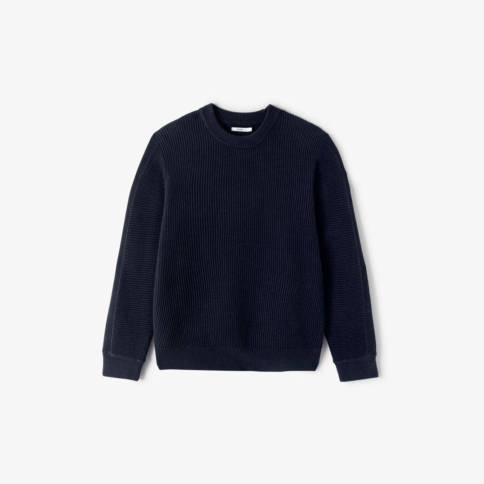 Pull col rond jeux de points fantaisie