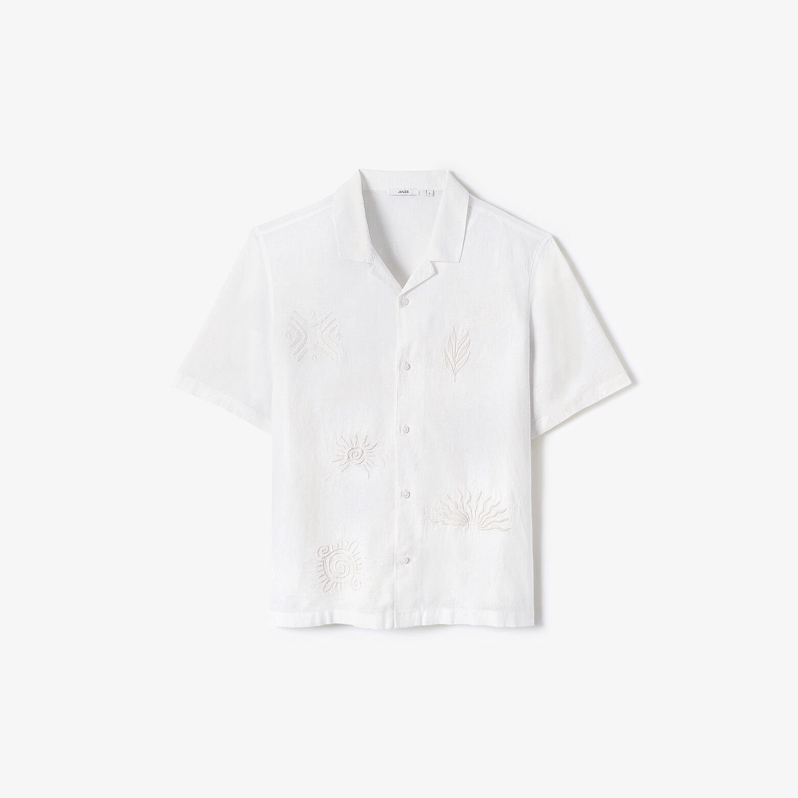 Hemdje in katoen linnen met borduursel