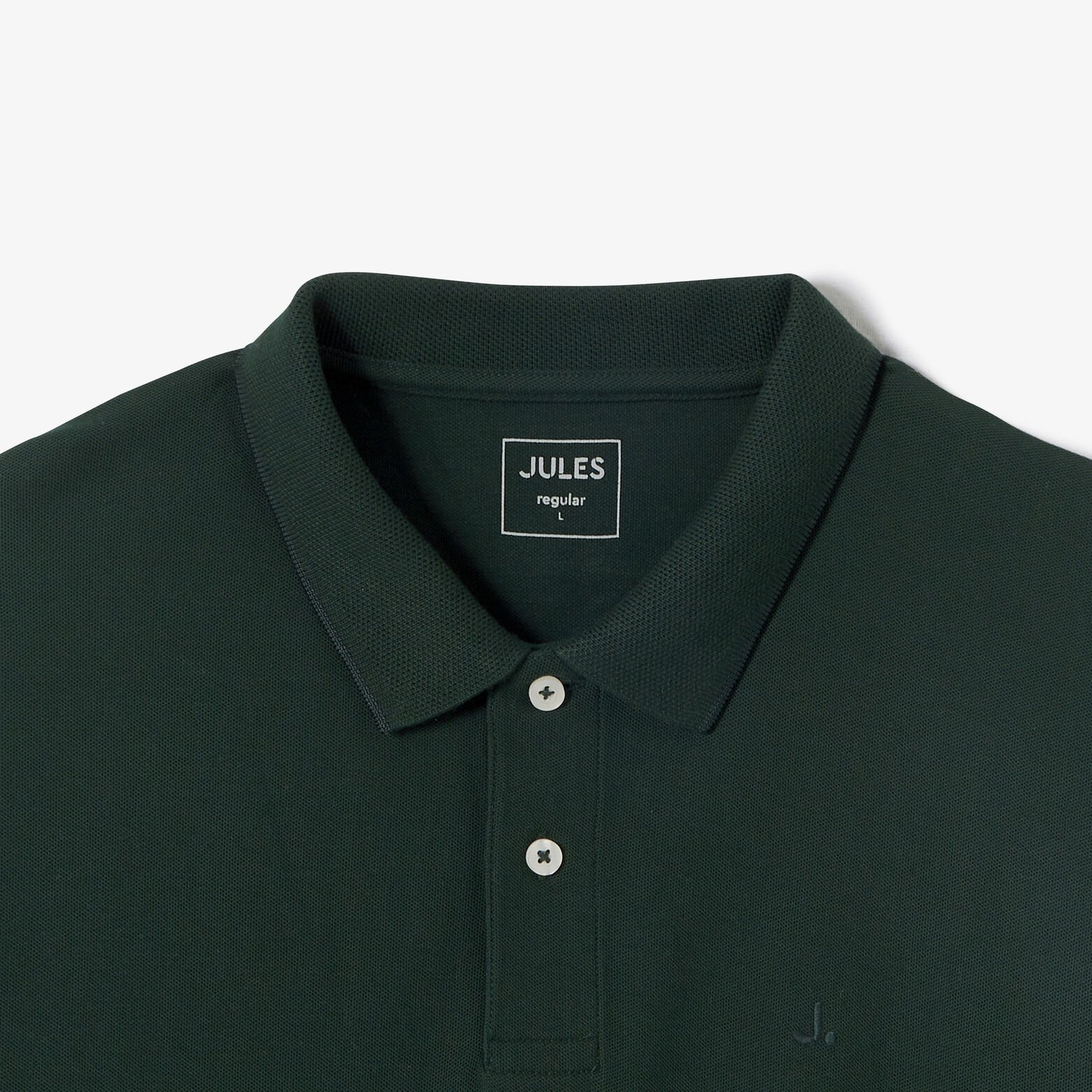 Polo manches longues piqu&eacute; uni