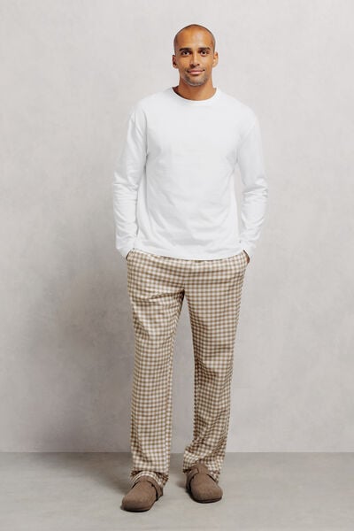 Ensemble pyjama flanelle &agrave; carreaux