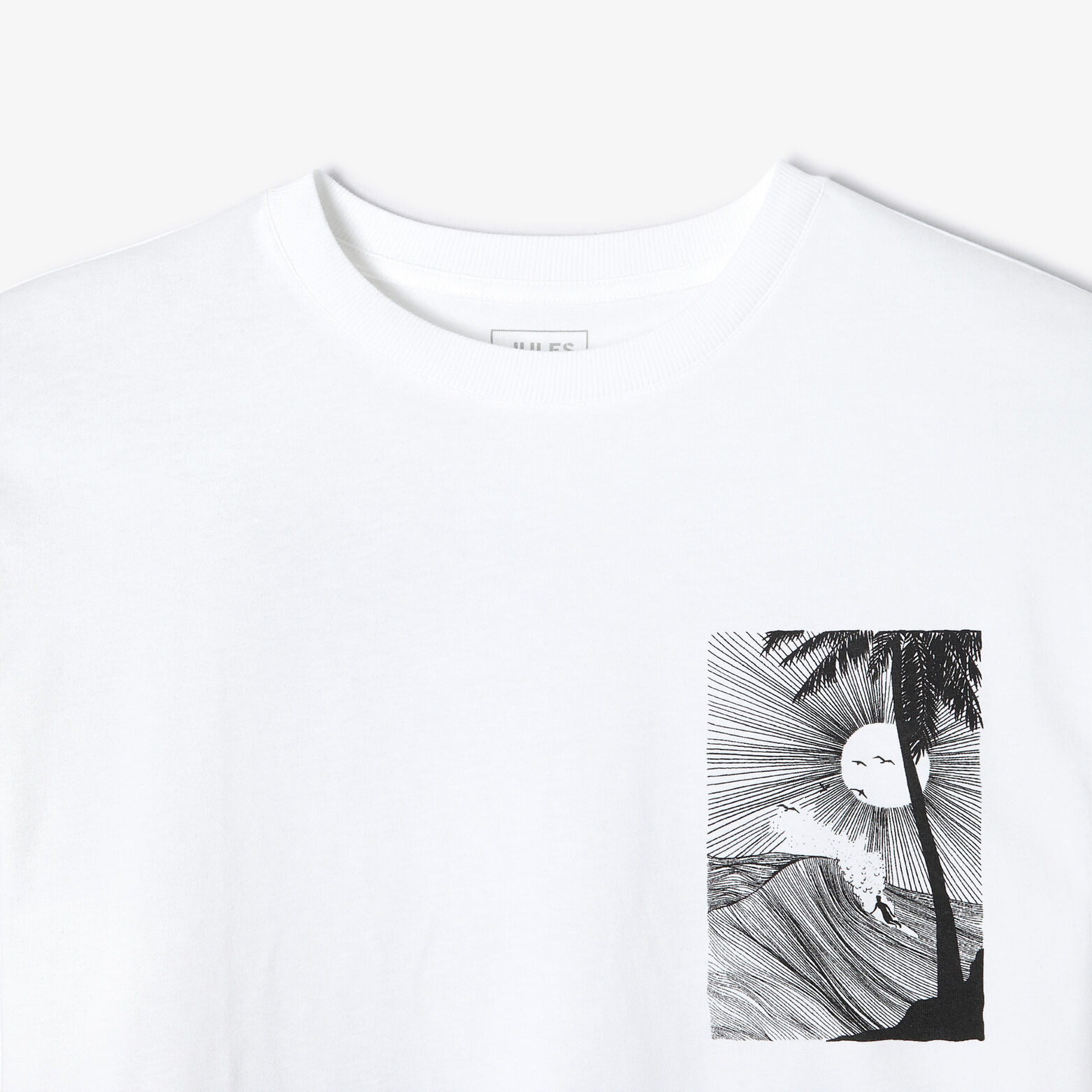 Tee shirt en coton imprimé devant dos