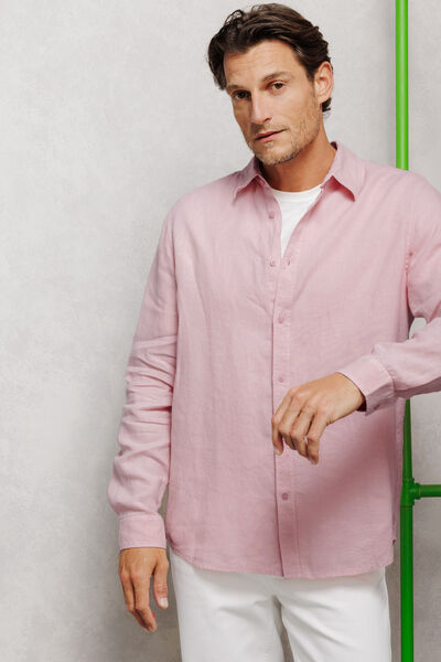 Chemise 100% lin regular unie