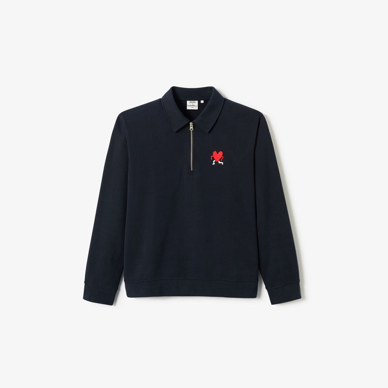 Sweater met ritskraag licentie Keith Haring