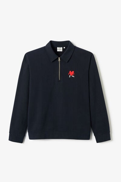 Sweater met ritskraag licentie Keith Haring