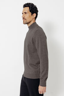 Trui schoorsteenkraag in merinos