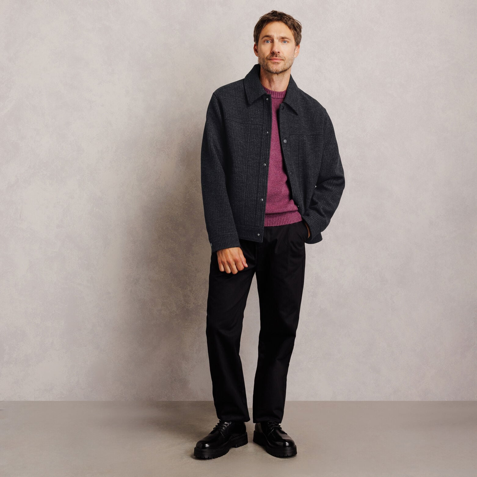 Veste pressionn&eacute;e en maille