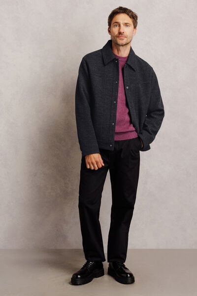 Veste pressionn&eacute;e en maille
