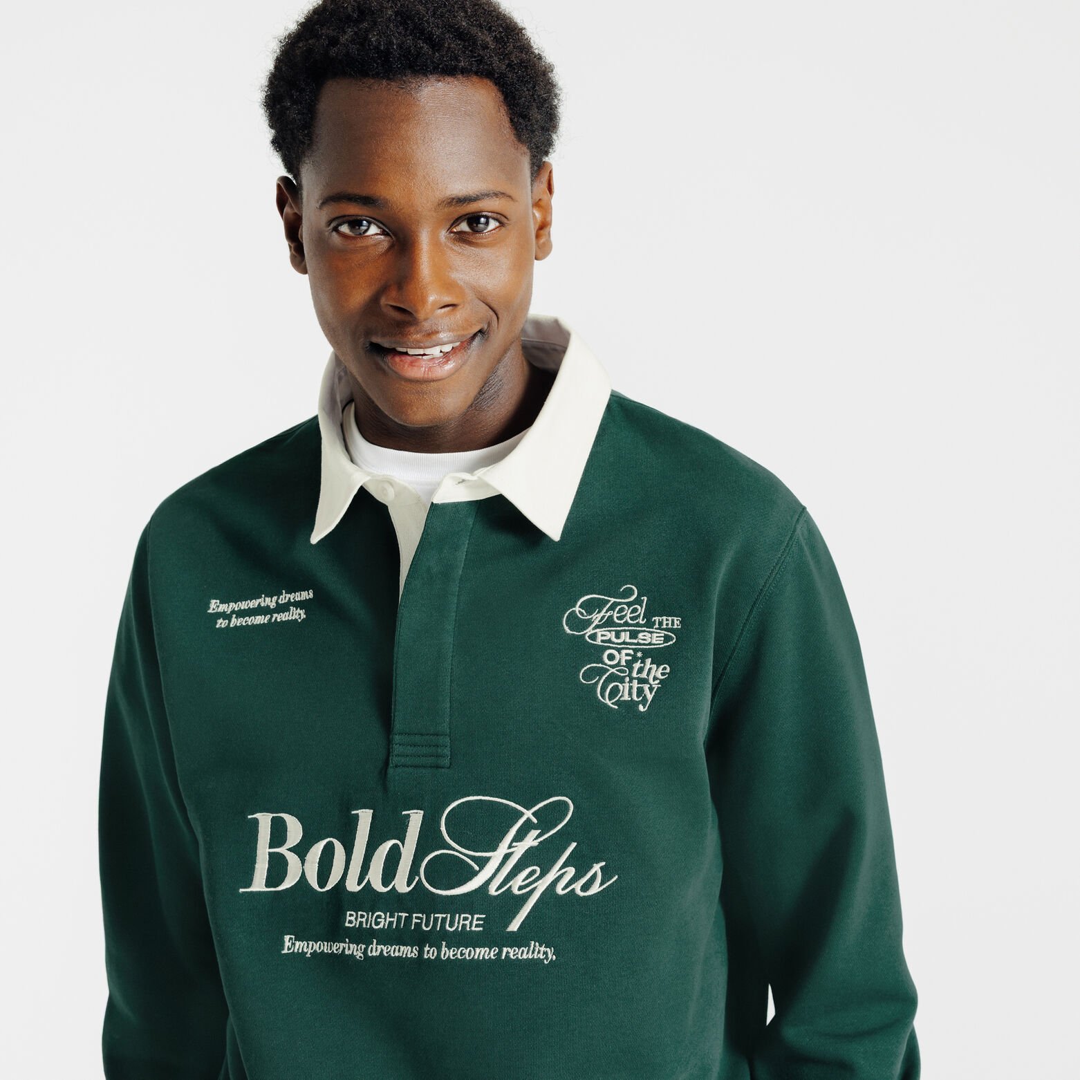 Sweater polokraag in fantasiestof