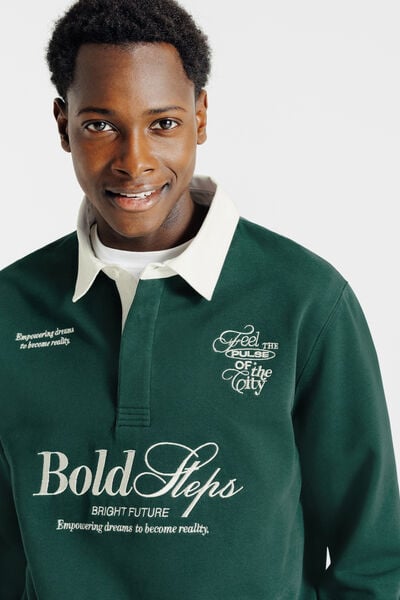 Sweater polokraag in fantasiestof