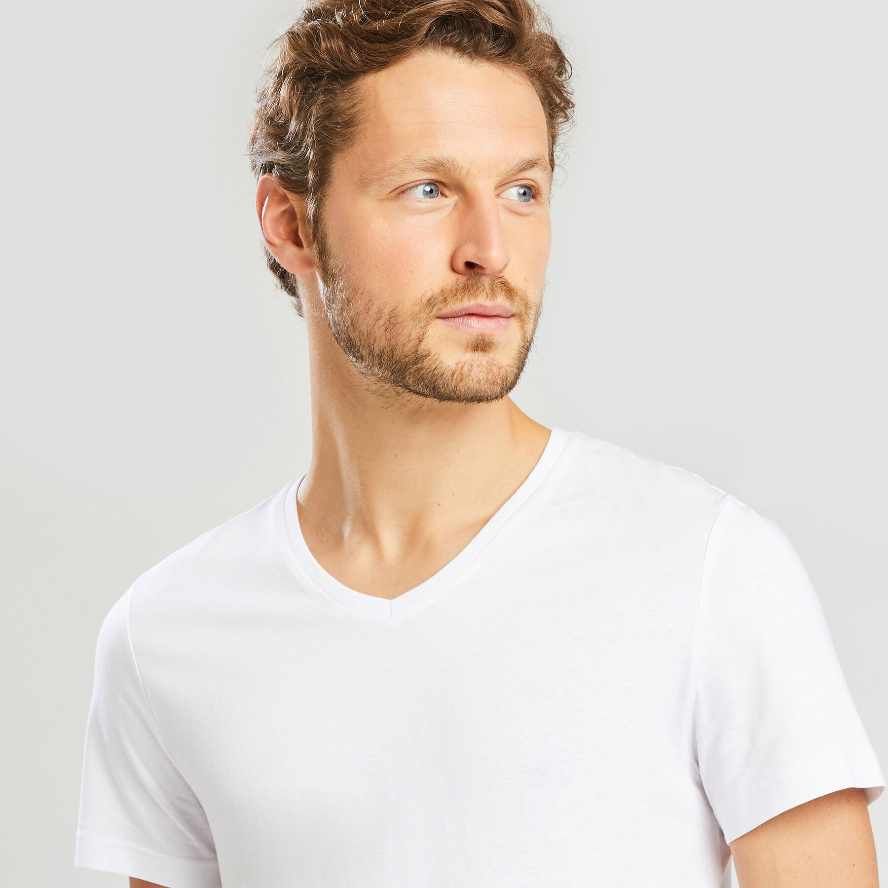 Tee shirt col v homme sales jules