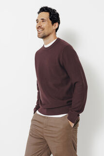 Trui ronde hals in fantasie stekenpatroon