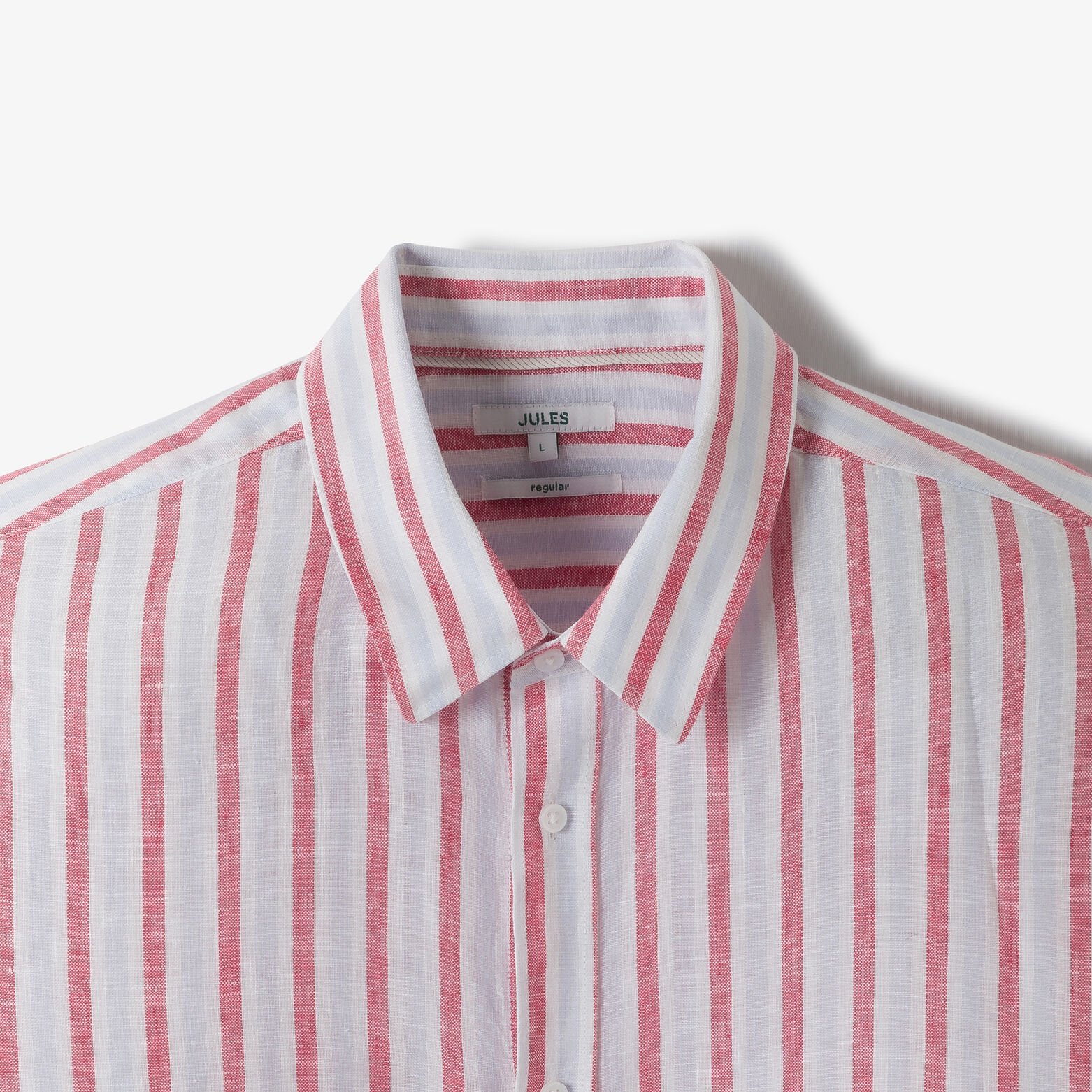 Gestreept hemd in linnen