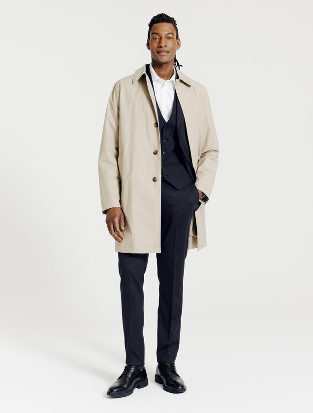 Slim fit kostuumgilet in bi-stretchstof