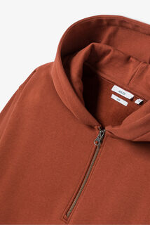 Sweater met kap en ritskraag