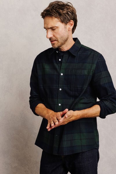 Chemise flanelle &agrave; carreaux 100% coton