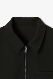 Veste zipp&eacute;e col chemise
