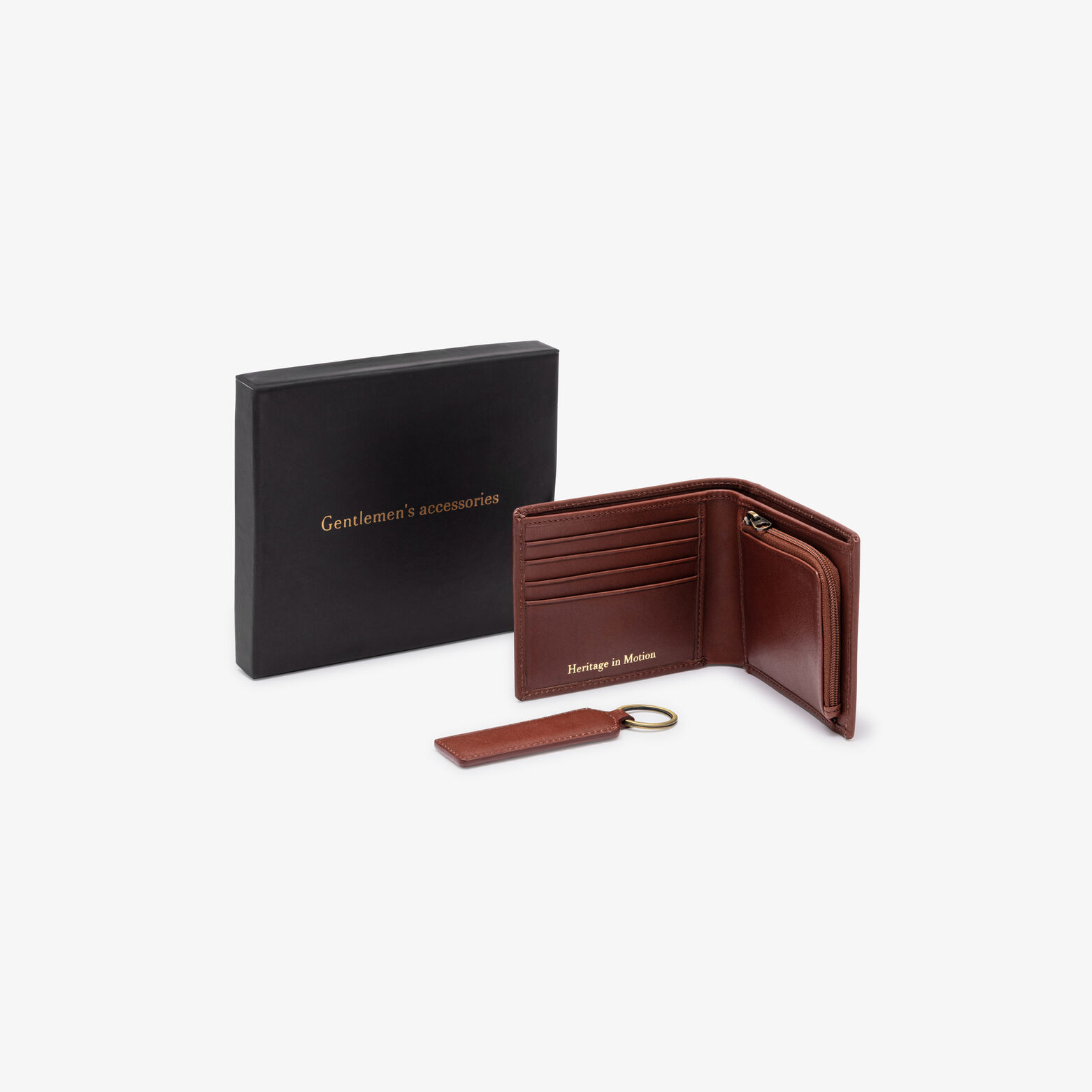Coffret portefeuille et porte-clef 100% cuir
