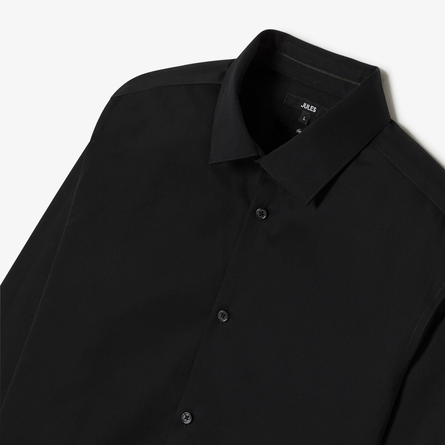 Slim effen strijkvrij hemd in katoen