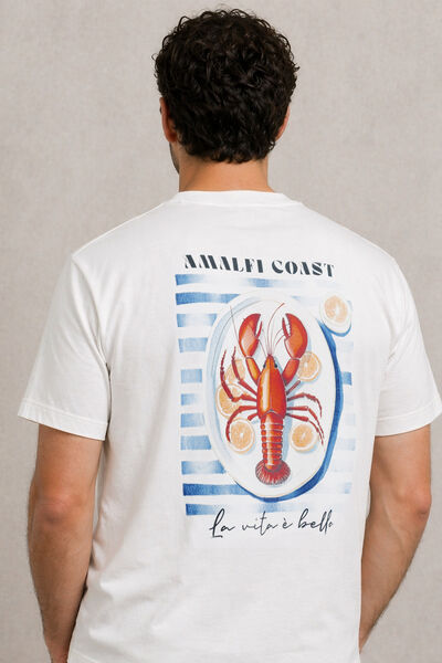 T-shirt met print voor- en achteraan