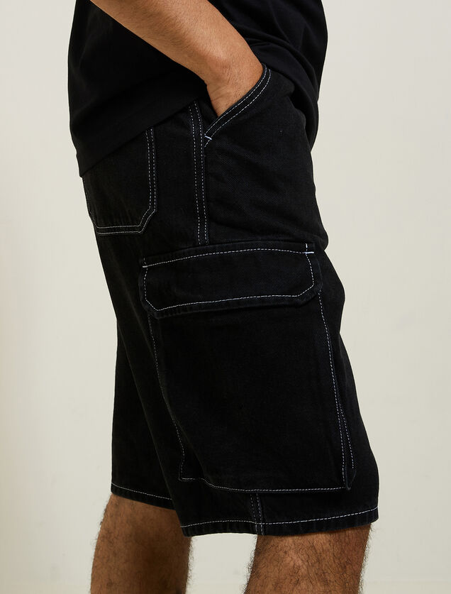 Bermuda cargo en jean