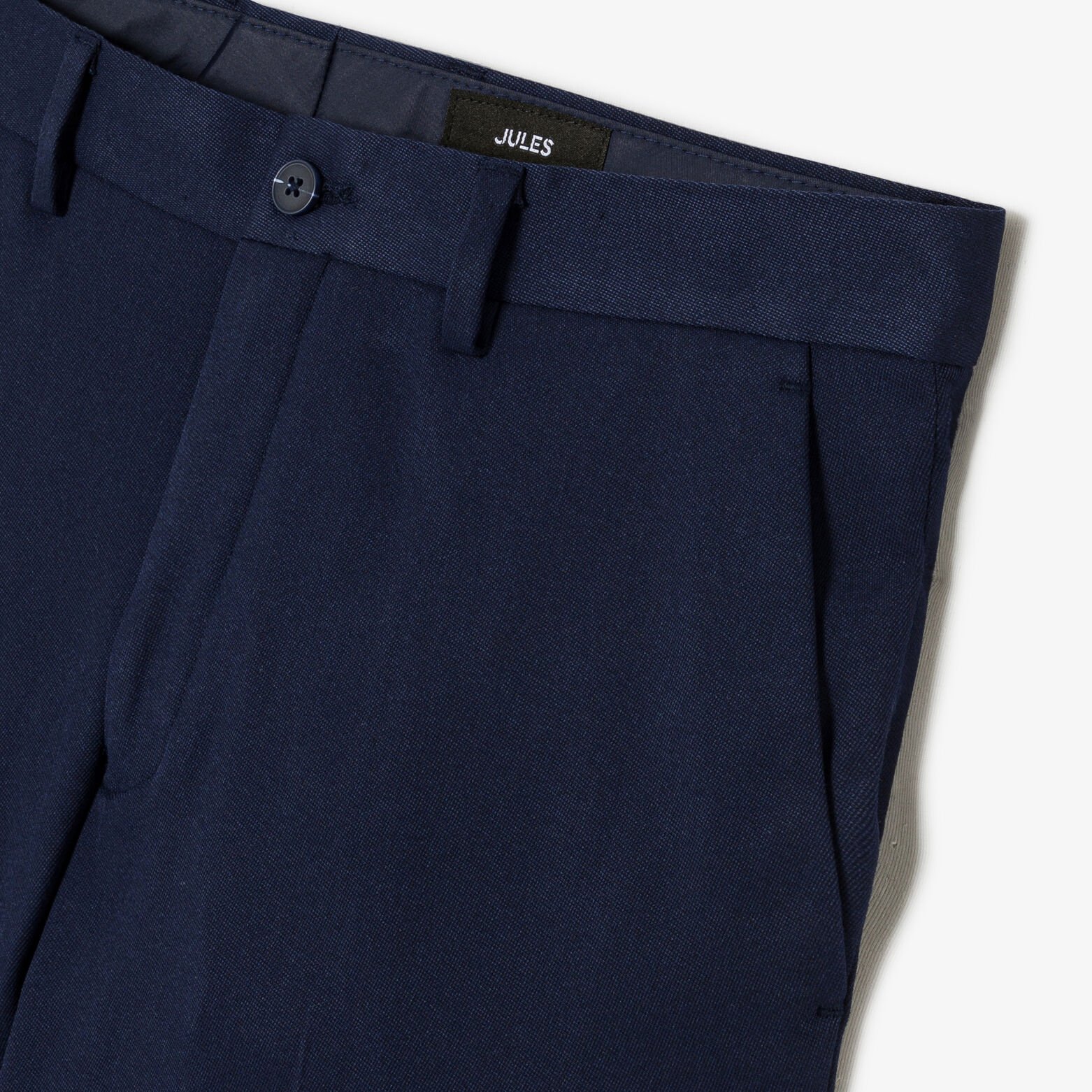 Slim fit effen kostuumbroek