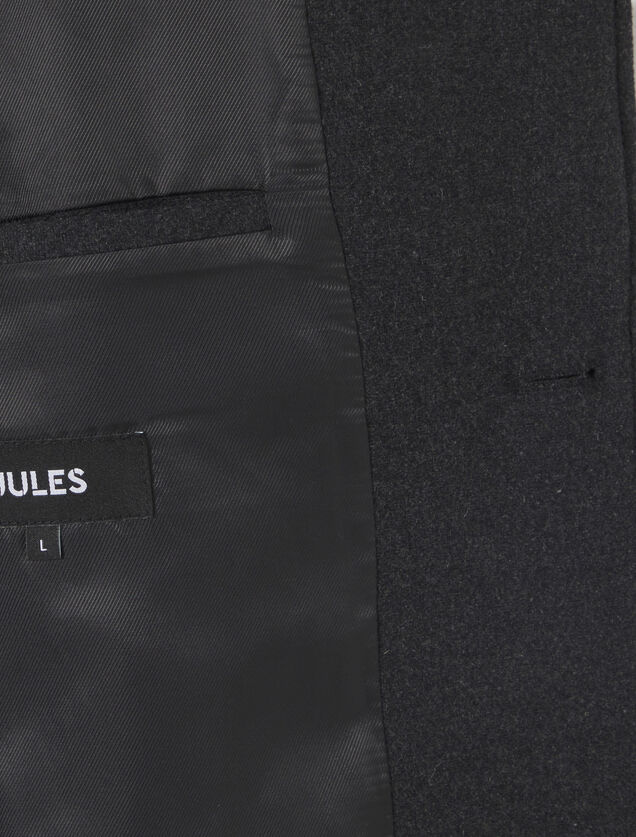 Manteau hiver long col tailleur