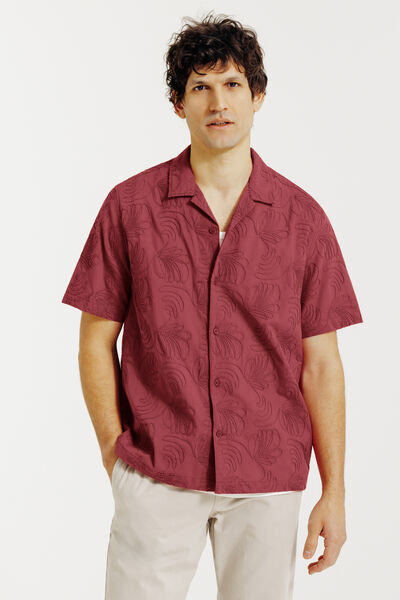 Regular fit hemdje met borduursel