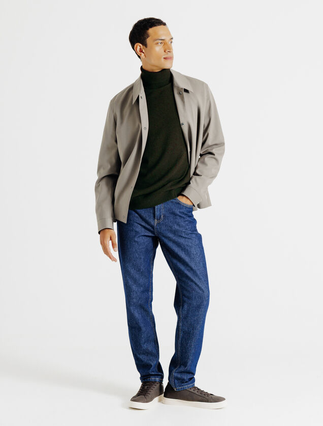 Trui met rolkraag in merinos kasjmier