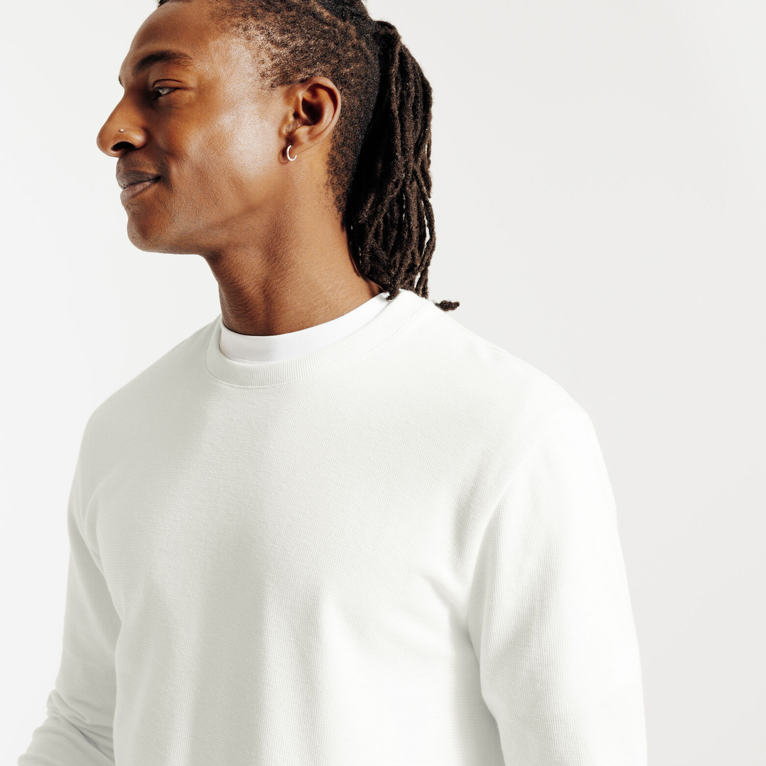 T-shirt lange mouwen in reli&euml;fstof