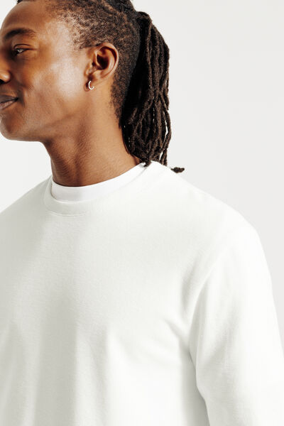 Tee shirt manches longues matière reliéfée