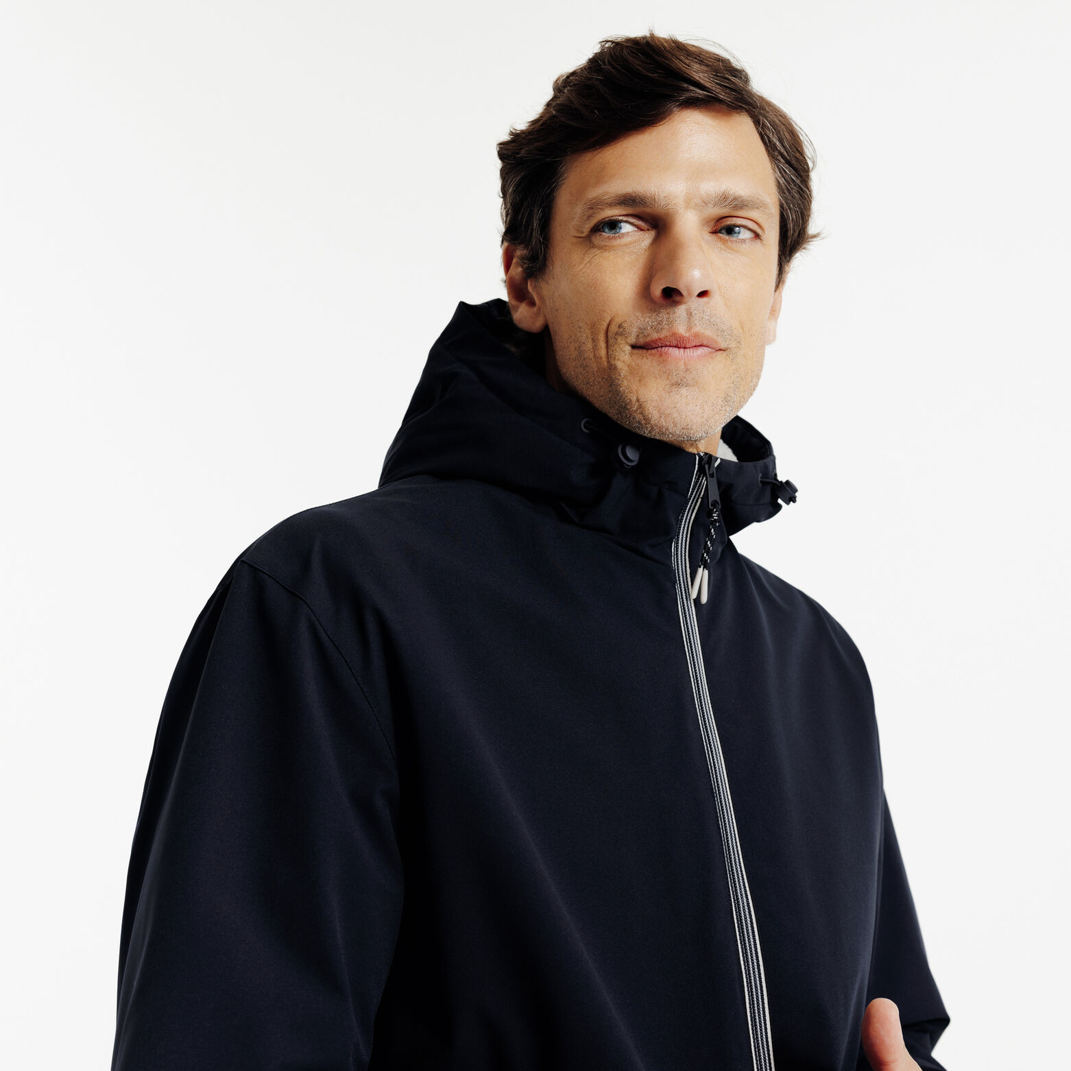 Blouson à capuche doublé en sherpa