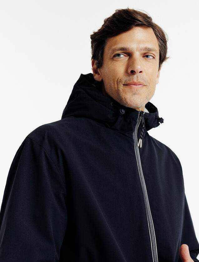 Blouson &agrave; capuche doubl&eacute; en sherpa