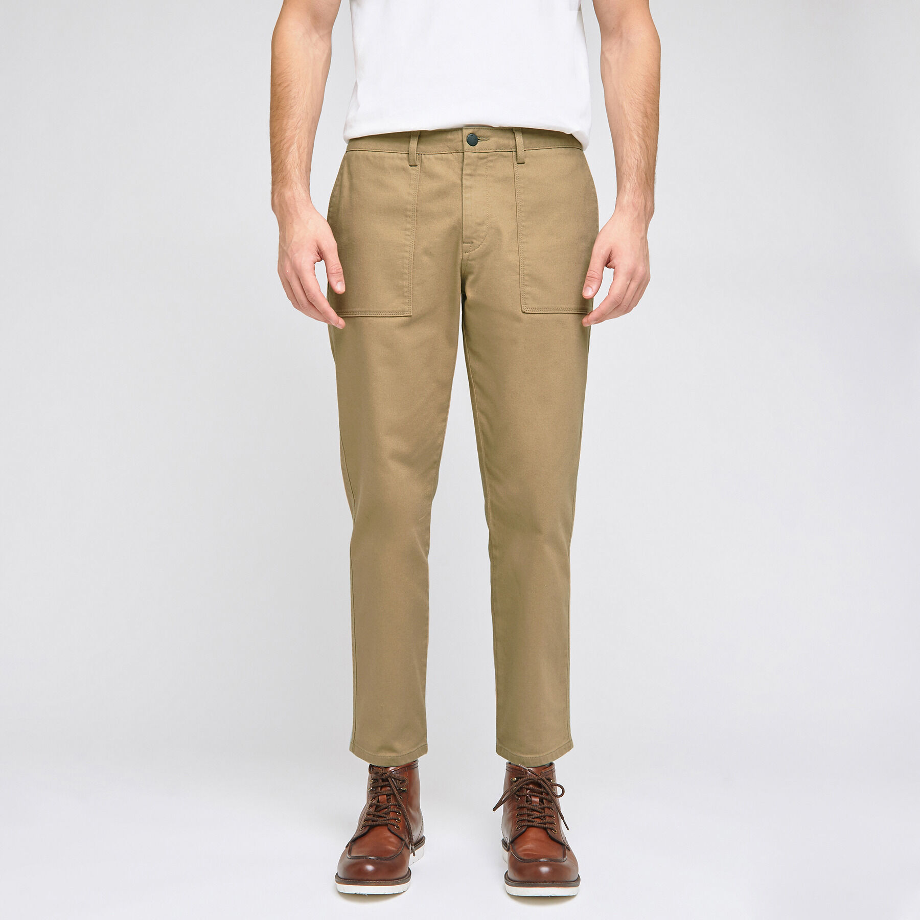 Pantaloni chino larghi con tasche applicate Cammello | Jules