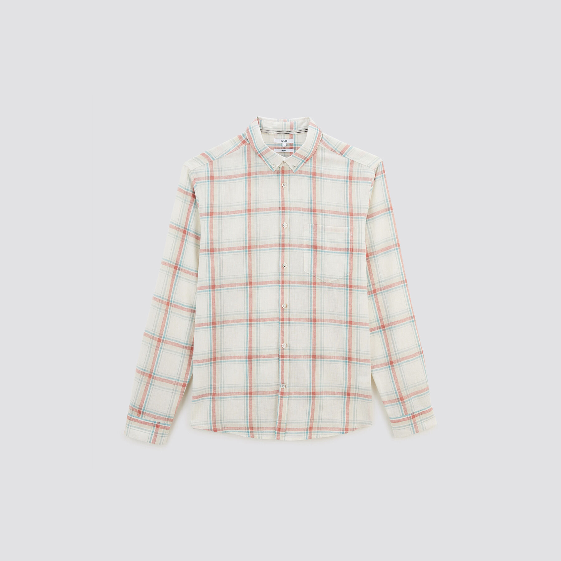 Chemise Jos. A. Bank Homme – Carreaux Pastel, Manches Longues, Taille XL, Très Bon état