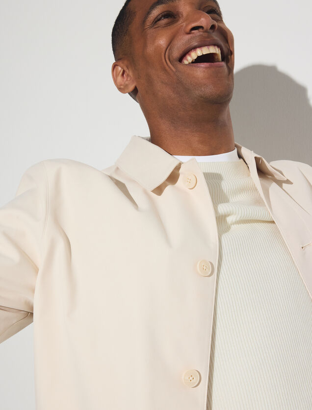 Pull col rond en cote