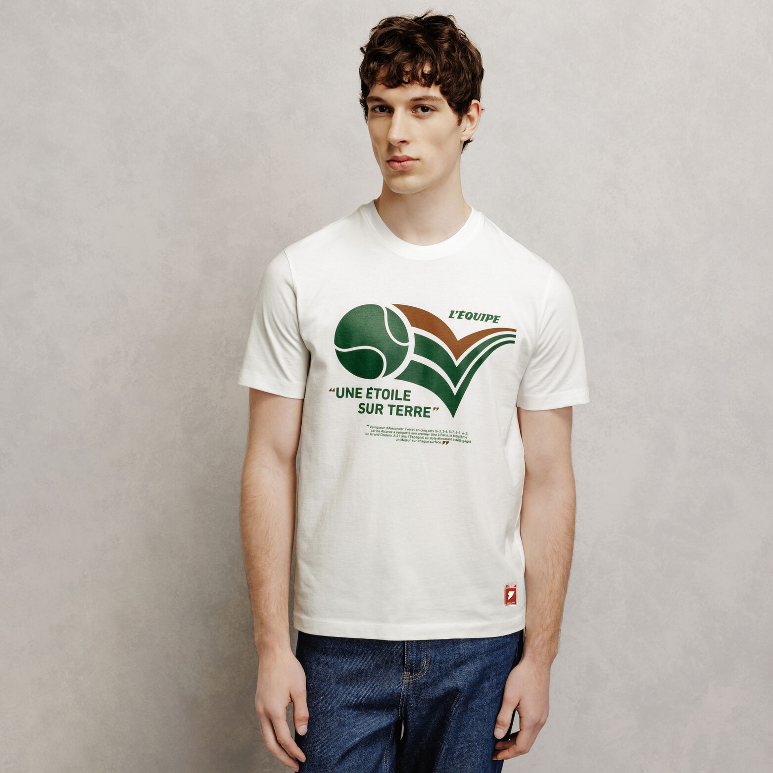 Tee shirt imprim&eacute; dos licence l'&Eacute;quipe