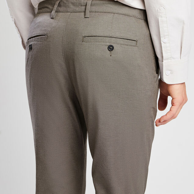 Pantalon chino slim elastiqué reliefé