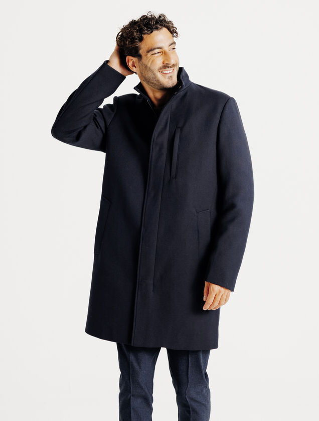 Manteau hiver long col montant
