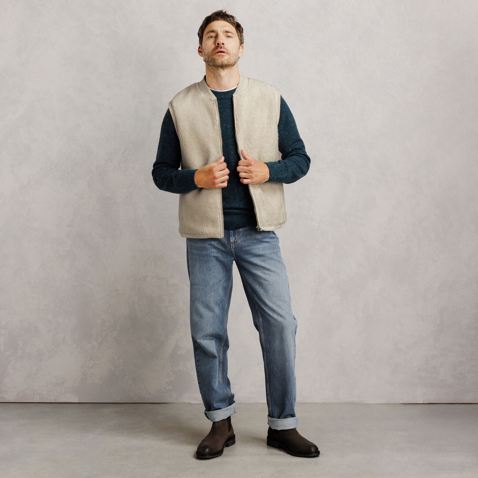 Sweat sans manches sherpa