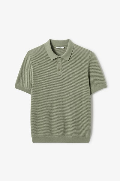 Polo en maille manches courtes jeux de points