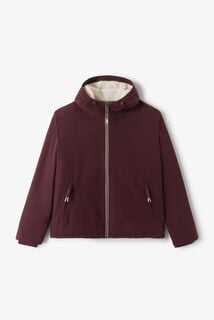 Blouson à capuche doublé en sherpa