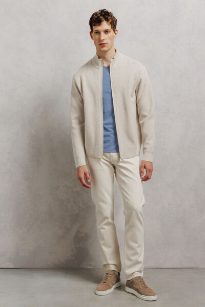 Tee shirt col V en coton