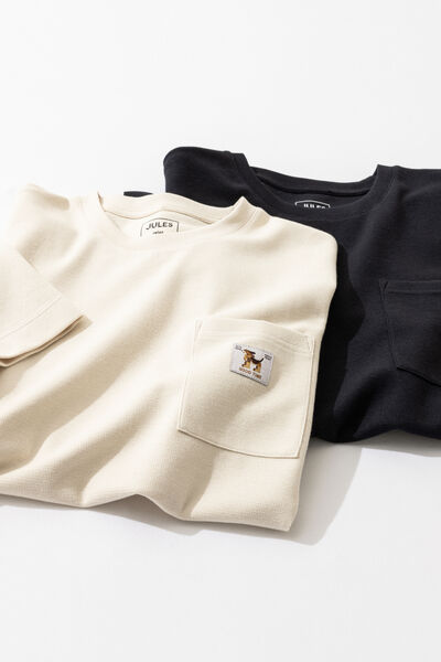 Tee shirt col rond reliéfé