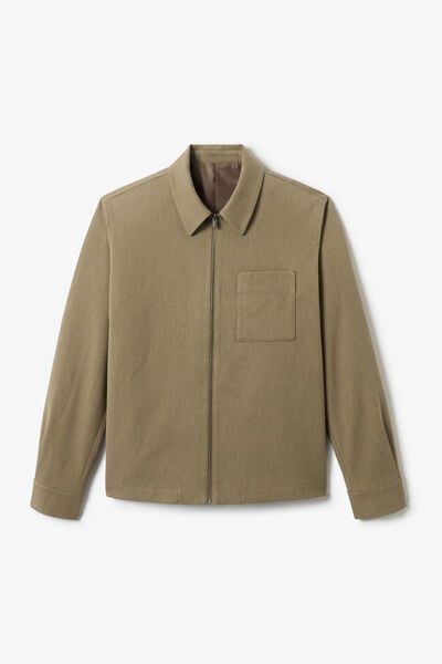 Veste col chemise zipp&eacute;e