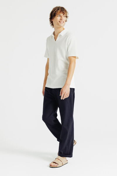 Pantalon loose mati&egrave;re textur&eacute;e