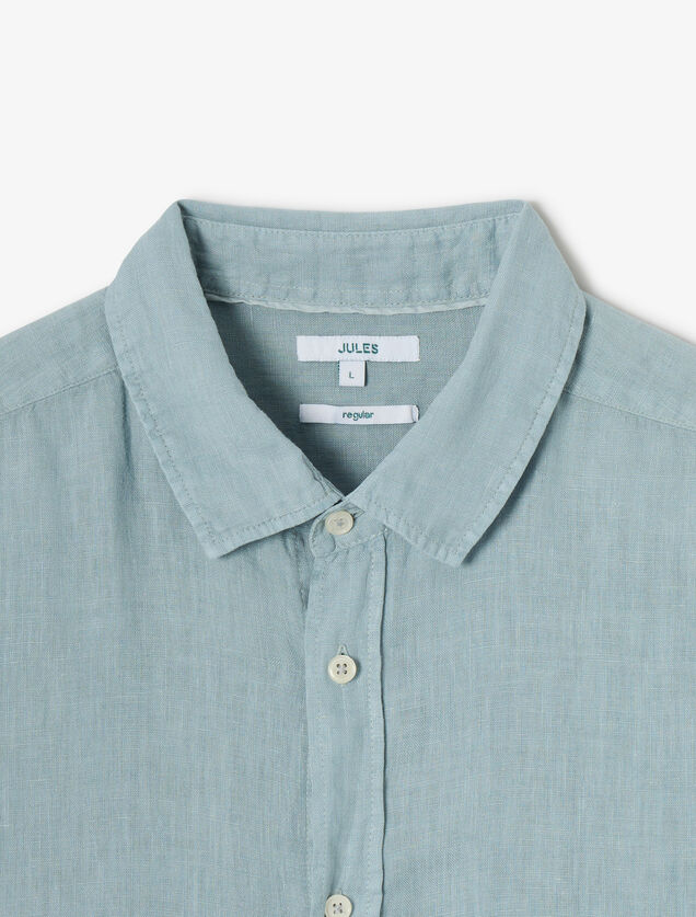 Regular fit hemd in linnen