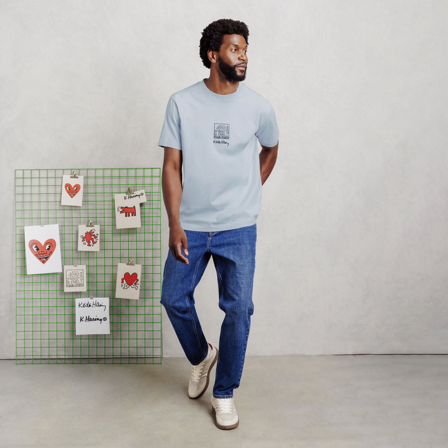 Geborduurd T-shirt relax licentie Keith Haring